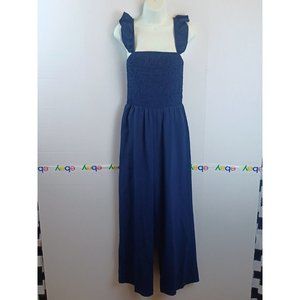 Women’s High Waisted Jumpsuit Navy Size Small